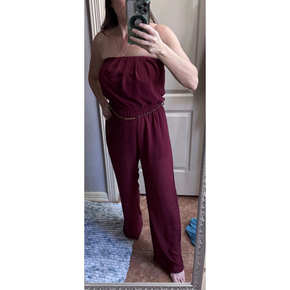 Iris size S burgandy jumper with belt